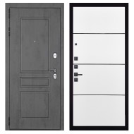 Гранит Лира, панель 079 Белый софт, черный молдинг 12 мм