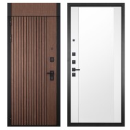 Гранит Шторм с фрамугой, панель 024 зеркало Макси белый матовый 16 мм