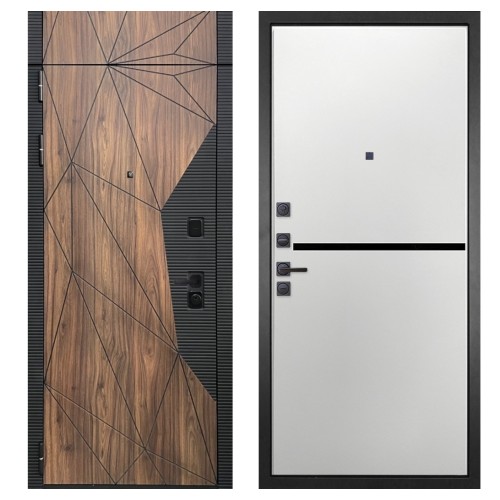 Гранит Континент с фрамугой, панель 073 горизонт белая 10 мм