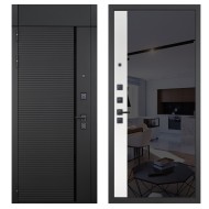 Гранит Пиано Черная с фрамугой, панель 091 зеркало макси бок тонированное черное 10 мм