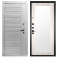 Гранит Пиано Белая, панель 017 зеркало Сандал светлый 16 мм