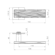 Ручка Armadillo (Армадилло) раздельная K.YM.MERENGA FSG-39 флор. золото 