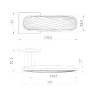 Ручка Punto (Пунто) раздельная K.EST.Q52.SHADE SSC/WH-16 сатинированный хром/белый 