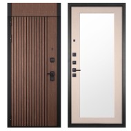 Гранит Шторм с фрамугой, панель 014 зеркало Капучино 16 мм