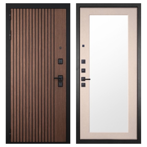 Гранит Шторм, панель 014 зеркало Капучино 16 мм