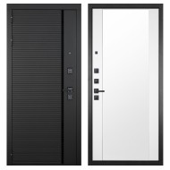 Гранит Пиано Черная, панель 024 зеркало Макси белый матовый 16 мм