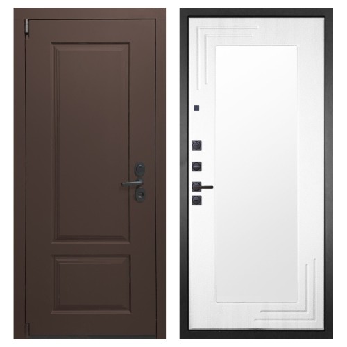 Гранит М3 new, панель 019 зеркало Белый ясень 16 мм