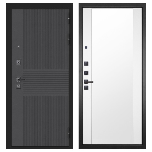 Гранит Гранж, панель 024 зеркало Макси белый матовый 16 мм