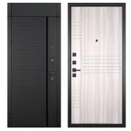 Гранит Пиано Черная с фрамугой, панель 015 Сандал светлый 16 мм