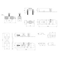 Комплект Armadillo (Армадилло) для раздвижных профильных дверей SLD.Comfort-PRO.SET4.PROF synchron/80