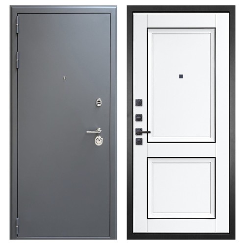 Гранит 7024, панель 070 Две филенки с молдингом белый матовый 12 мм