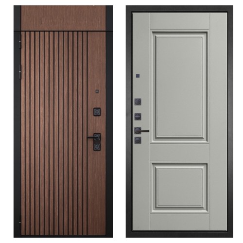 Гранит Шторм с фрамугой, панель 068 Две филенки силк маус 12 мм