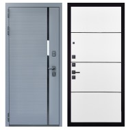 Гранит Роял белая, панель 079 Белый софт, черный молдинг 12 мм