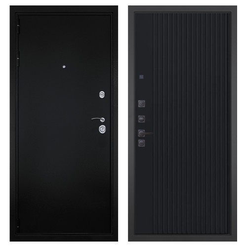 Гранит Ультра 8, панель 088 Черный кварц с фрезеровкой 10 мм