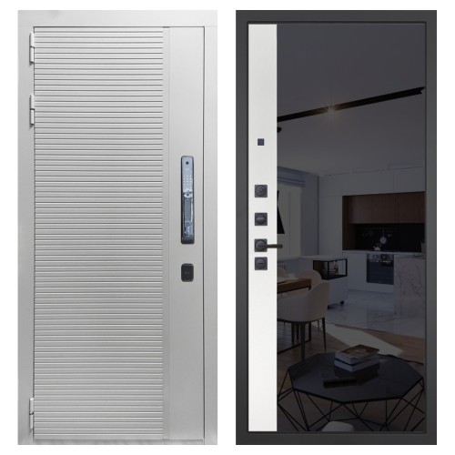 Гранит Пиано Смарт Белая, панель 091 зеркало макси бок тонированное черное 10 мм