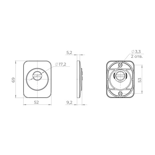 Накладка Ajax (Аякс) ESC DEF.K.MD50 BL-24 черный 