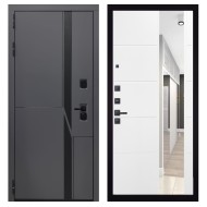 Гранит НаноБлэк лайн, панель 083 Белый софт зеркало 10 мм