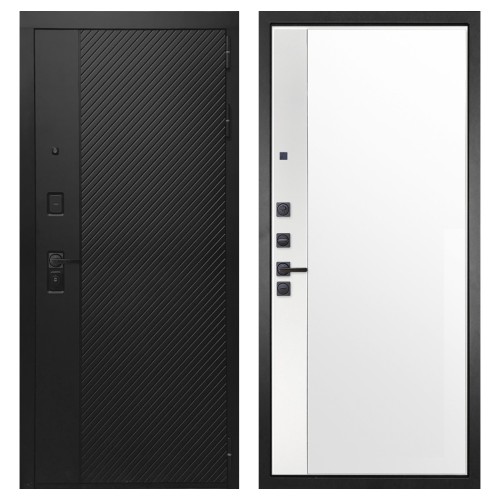 Гранит Симметрия, панель 075 зеркало макси бок белое 16 мм