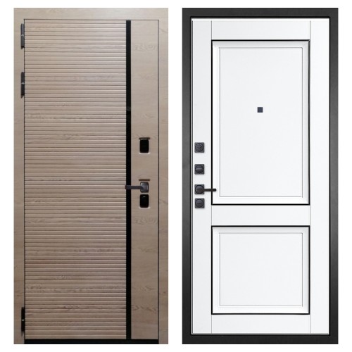 Гранит Пиано Эко, панель 070 Две филенки с молдингом белый матовый 12 мм