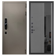 Гранит Смарт Нанорельеф, панель 086 Серый рельеф софт с тонированным зеркало 10 мм