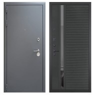 Гранит 7024, панель 090 Черный кварц с зеркальной тонированной вставкой 10 мм