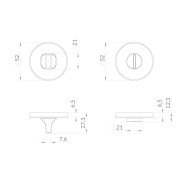 Ручка Punto (Пунто) поворотная BK6.R.EST.R52 SSC-16 сатинированный хром 