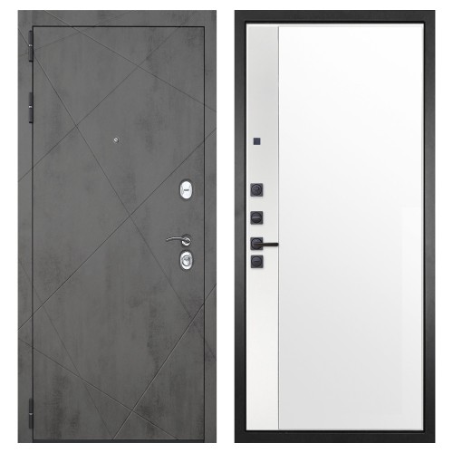 Гранит Дуэт, панель 075 зеркало макси бок белое 16 мм