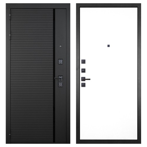 Гранит Пиано Черная, панель 003 Белый 6 мм