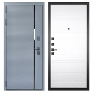 Гранит Пиано Серая, панель 021 Белый матовый 16 мм