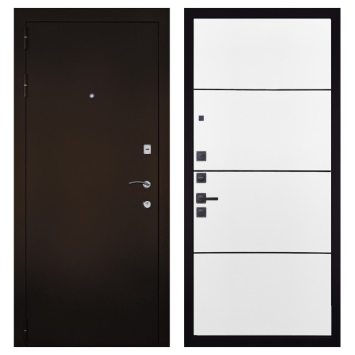 Гранит М1, панель 079 Белый софт, черный молдинг 12 мм