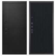 Гранит Симметрия, панель 088 Черный кварц с фрезеровкой 10 мм