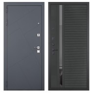 Гранит Ультра C3, панель 090 Черный кварц с зеркальной тонированной вставкой 10 мм