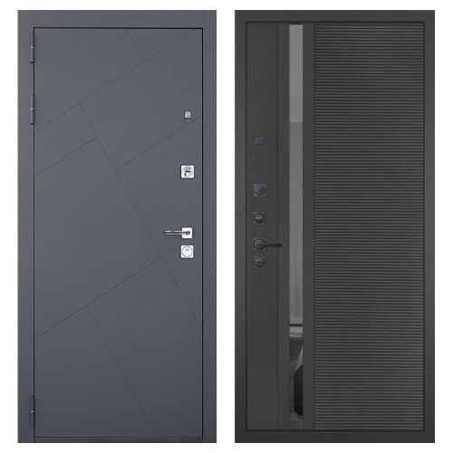 Гранит Ультра C3, панель 090 Черный кварц с зеркальной тонированной вставкой 10 мм