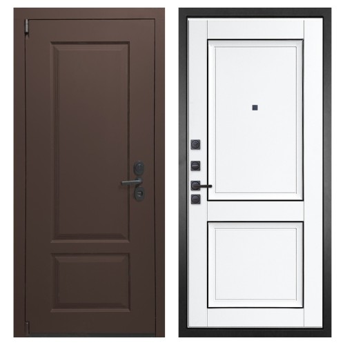 Гранит М3 new, панель 070 Две филенки с молдингом белый матовый 12 мм