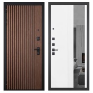 Гранит Шторм, панель 085 Белый рельеф софт с тонированным зеркало 10 мм