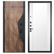 Гранит Континент с фрамугой, панель 024 зеркало Макси белый матовый 16 мм