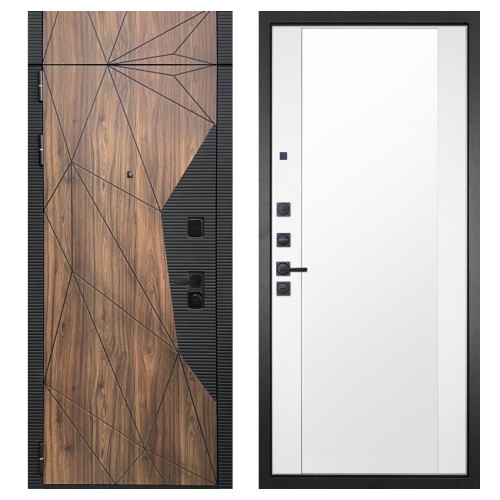 Гранит Континент с фрамугой, панель 024 зеркало Макси белый матовый 16 мм