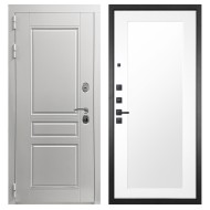 Гранит Лира Белая, панель 010 зеркало Белый матовый 16 мм