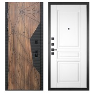 Гранит Континент с фрамугой, панель 018 Белый 16 мм