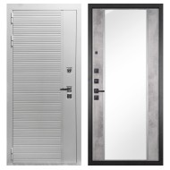 Гранит Пиано Белая, панель 051 зеркало Бетон светлый 16 мм