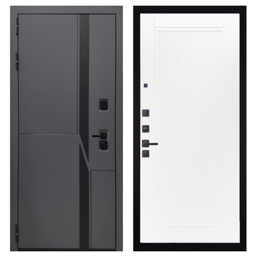 Гранит НаноБлэк лайн, панель 082 Белый софт рельеф 10 мм