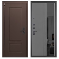 Гранит М3 new, панель 086 Серый рельеф софт с тонированным зеркало 10 мм