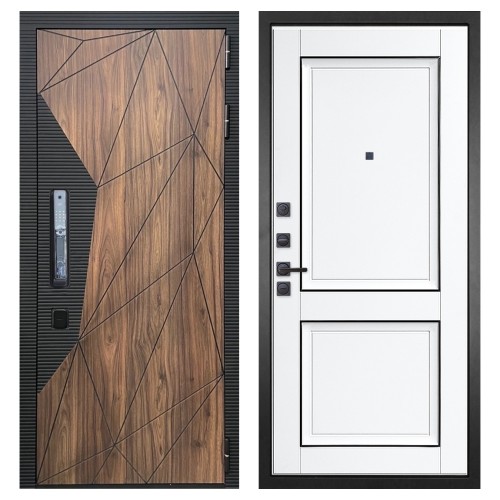 Гранит Континент Смарт, панель 070 Две филенки с молдингом белый матовый 12 мм