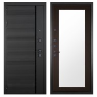 Гранит Пиано Черная, панель 011 зеркало Венге 16 мм