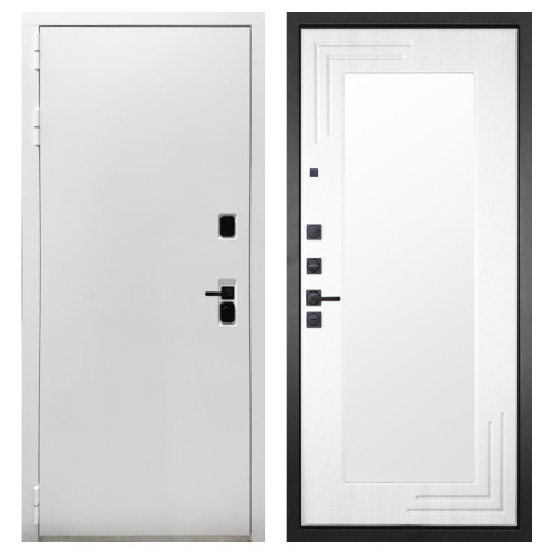 Гранит Вайт, панель 019 зеркало Белый ясень 16 мм