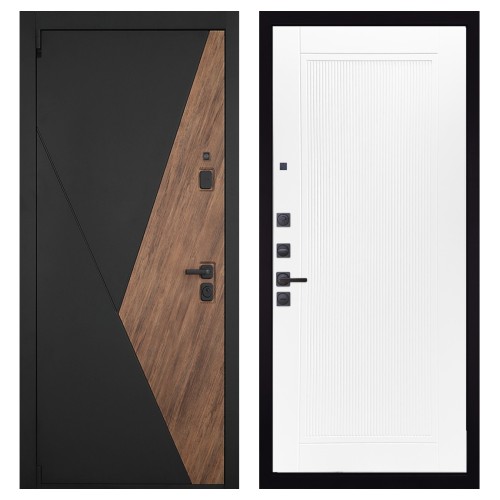 Гранит Геометрия, панель 082 Белый софт рельеф 10 мм