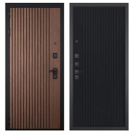 Гранит Шторм, панель 088 Черный кварц с фрезеровкой 10 мм