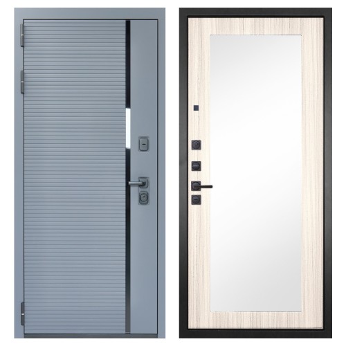 Гранит Пиано Серая, панель 026 зеркало Лиственница 10 мм