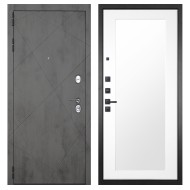 Гранит Дуэт, панель 010 зеркало Белый матовый 16 мм