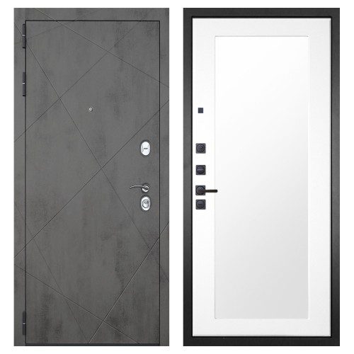 Гранит Дуэт, панель 010 зеркало Белый матовый 16 мм